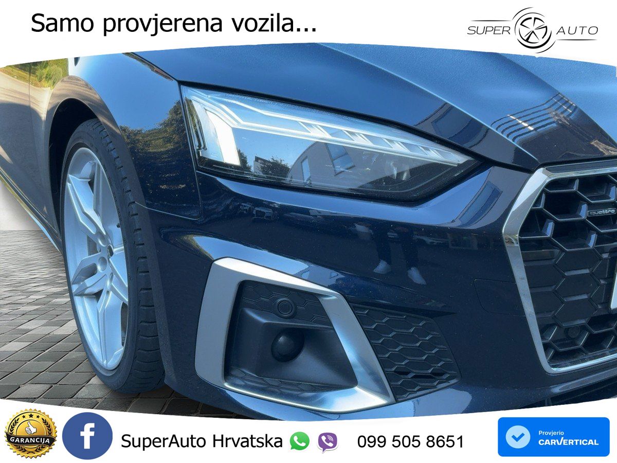 Audi A5 Sportback 40 TDI (204 KS) quattro S tronic S line MATRIX+GR SJED+KAM