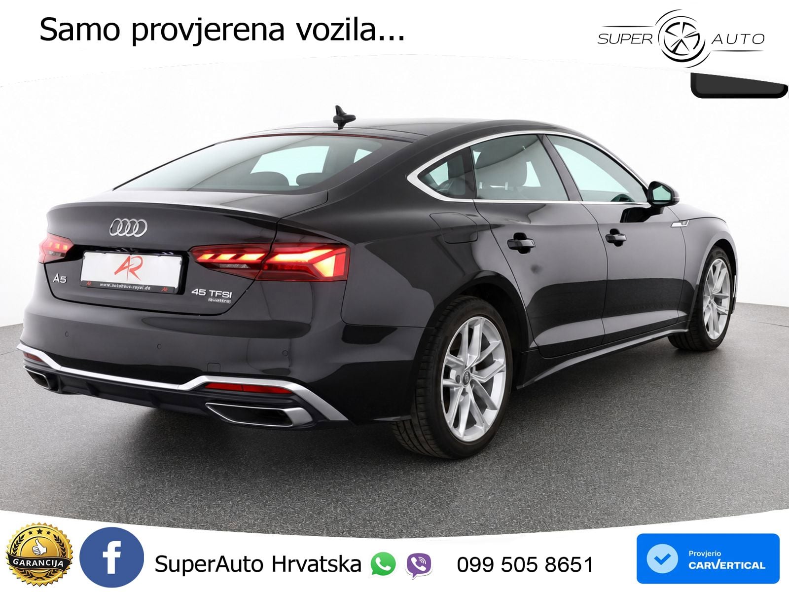 Audi A5 Sportback 45 TFSI (265 KS) quattro S tronic S line LED+GR SJED+ACC