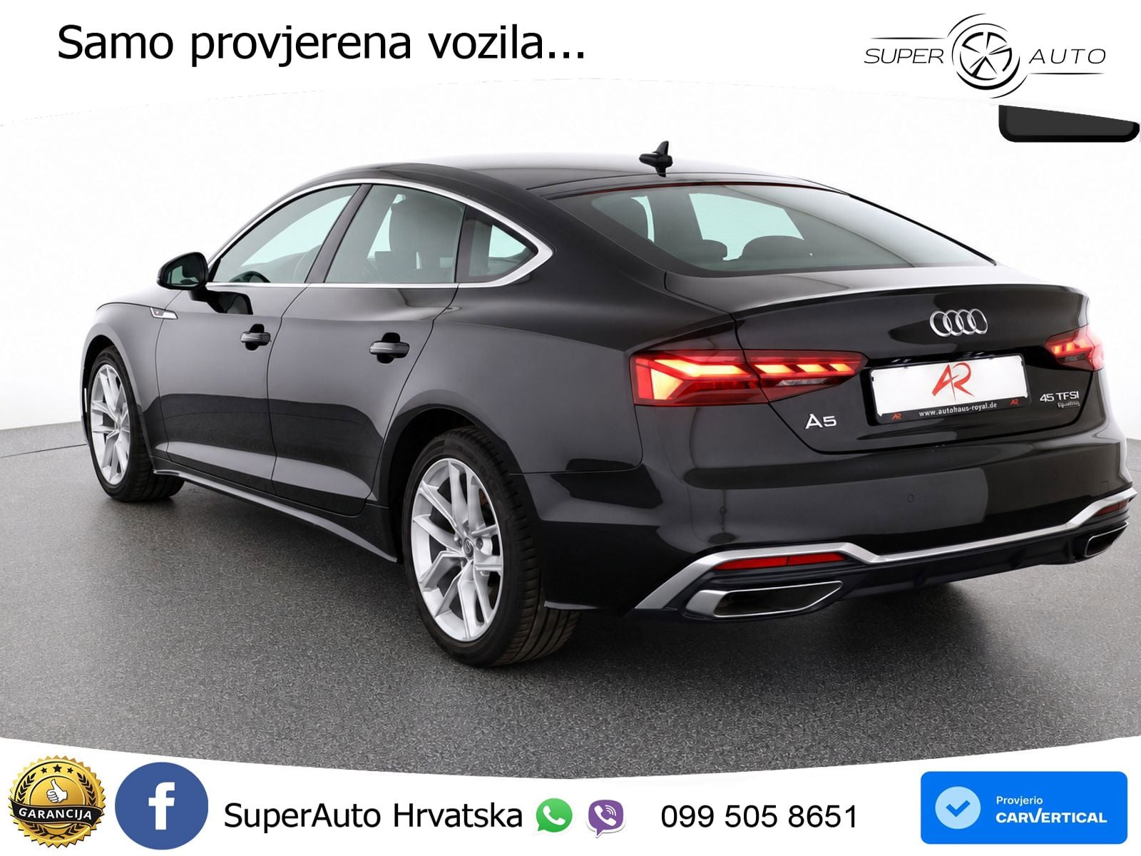 Audi A5 Sportback 45 TFSI (265 KS) quattro S tronic S line LED+GR SJED+ACC