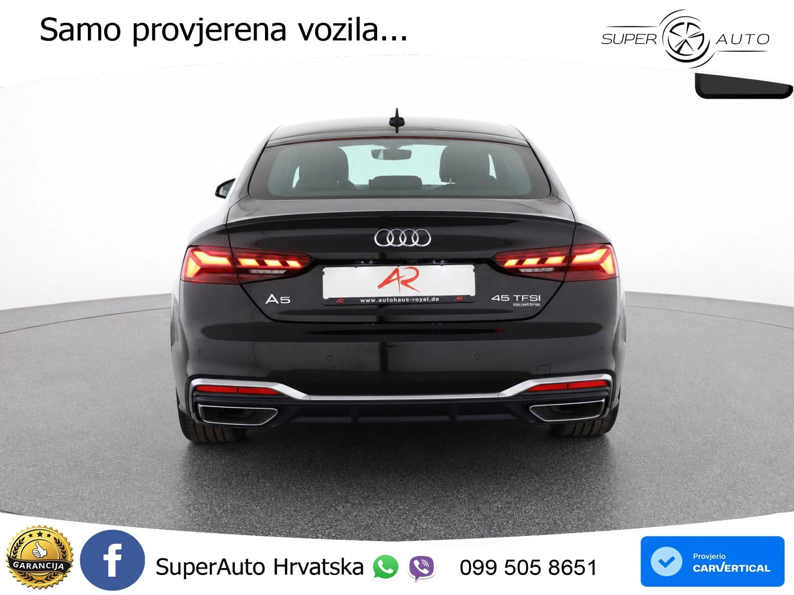 Audi A5 Sportback 45 TFSI (265 KS) quattro S tronic S line LED+GR SJED+ACC