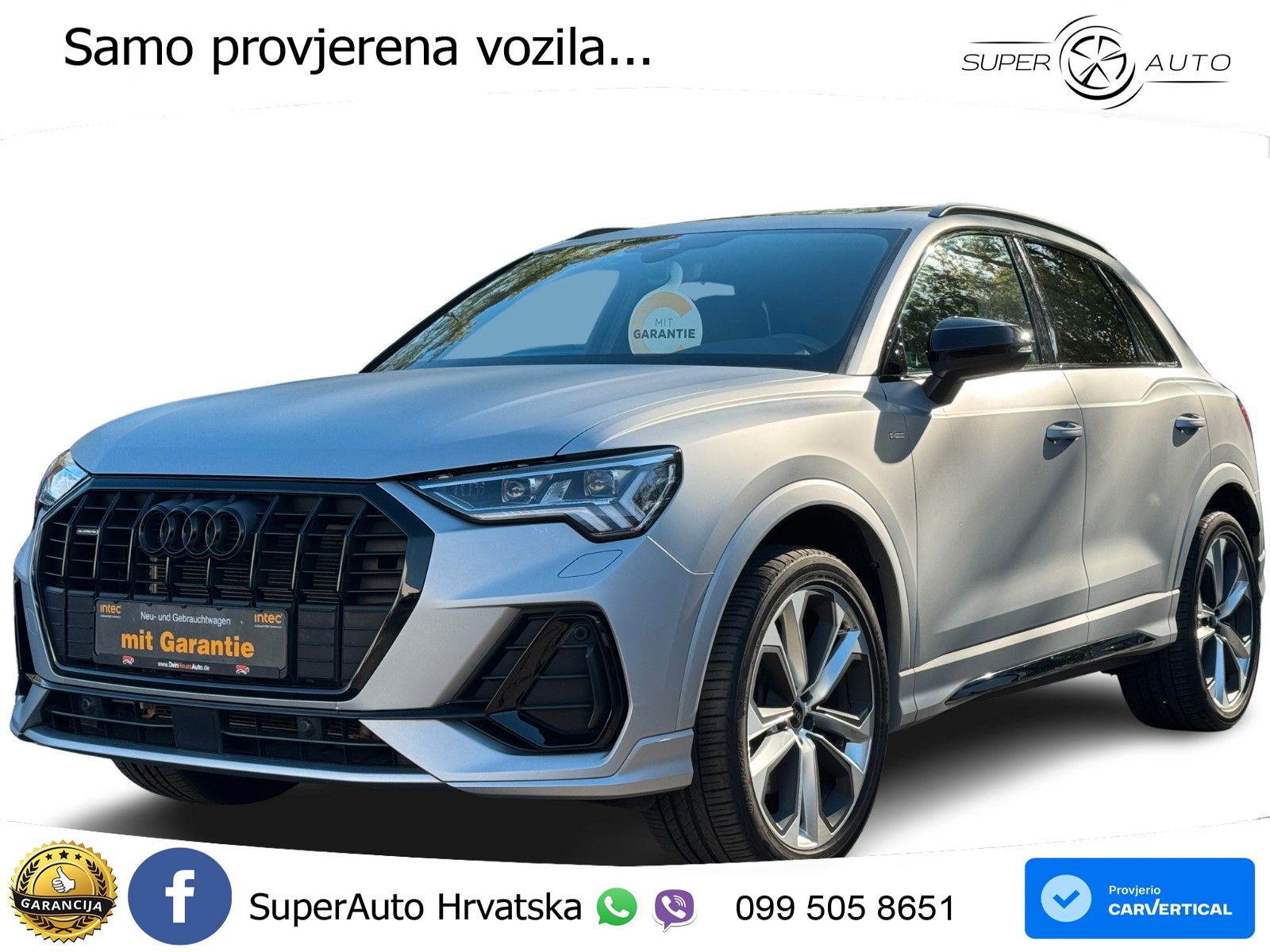 Audi Q3 40 TDI (193 KS) quattro S tronic S line LED+GR SJED+ACC