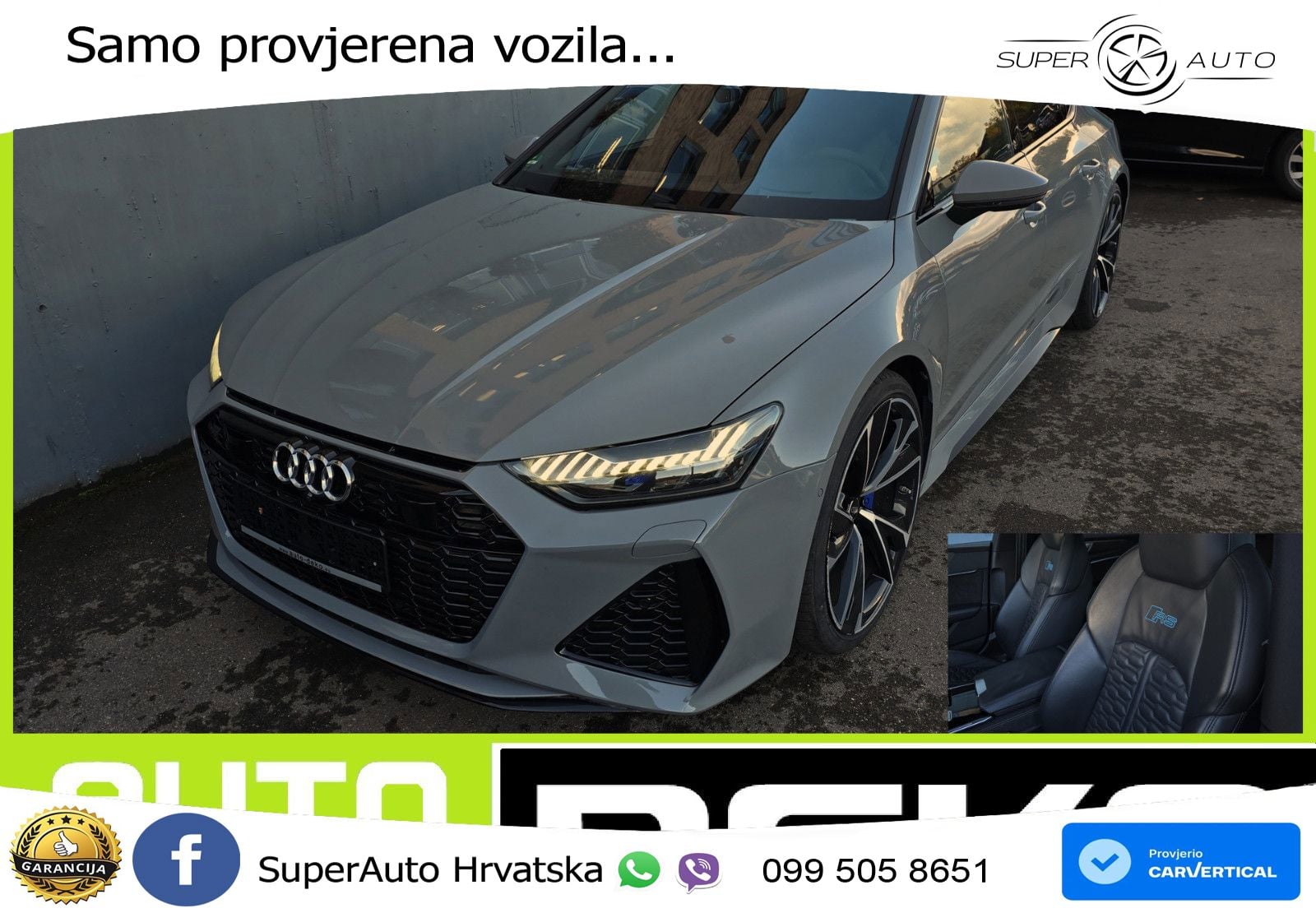 Audi RS7 4.0 TFSI V8 (600 KS) quattro tiptronic LED+GR SJED+ACC
