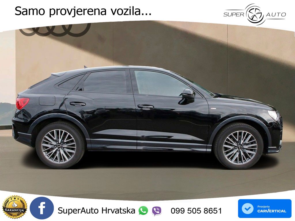 Audi Q3 II Sportback 40 TFSI (190 KS) quattro S tronic S line LED+GR SJED+ACC