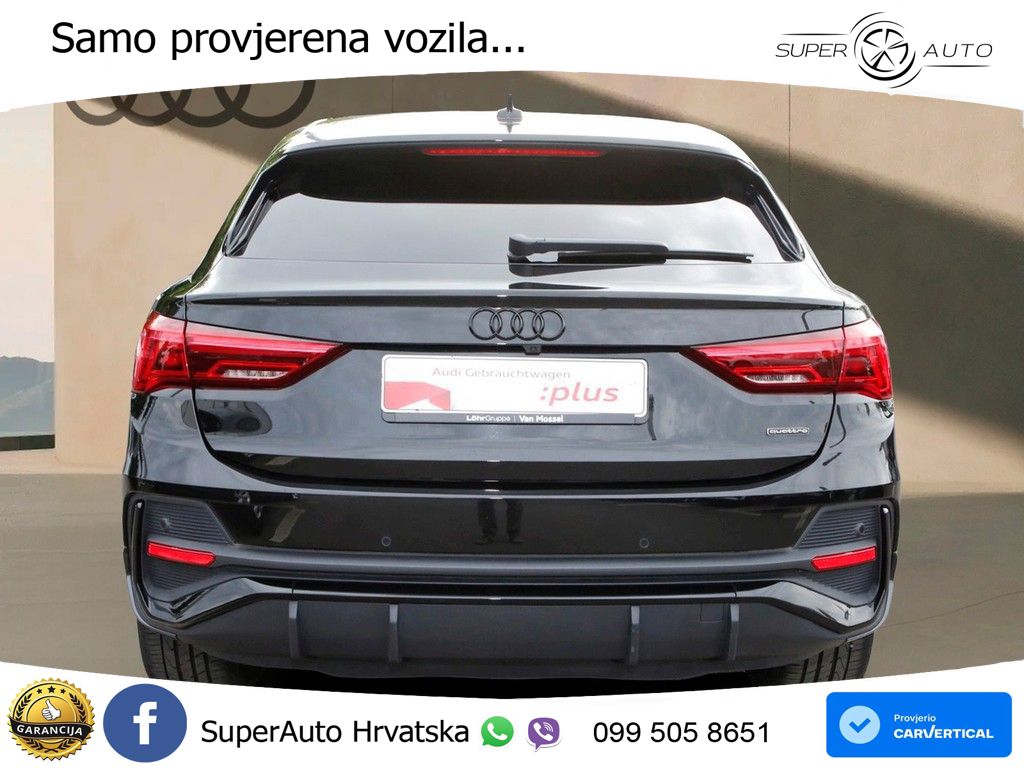 Audi Q3 II Sportback 40 TFSI (190 KS) quattro S tronic S line LED+GR SJED+ACC