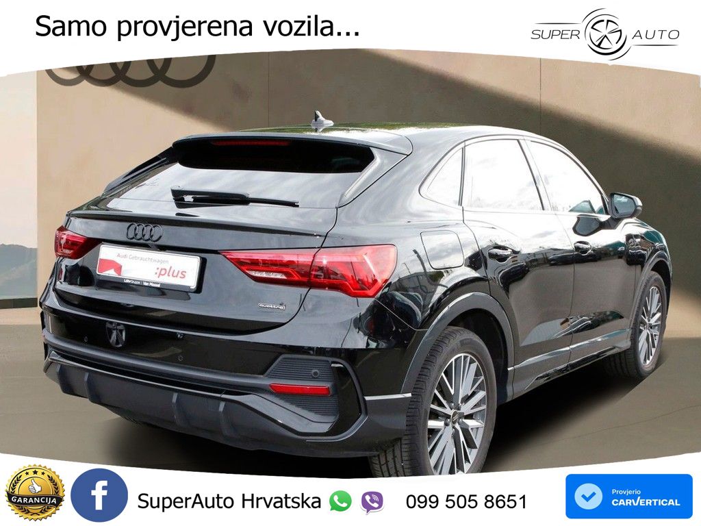 Audi Q3 II Sportback 40 TFSI (190 KS) quattro S tronic S line LED+GR SJED+ACC