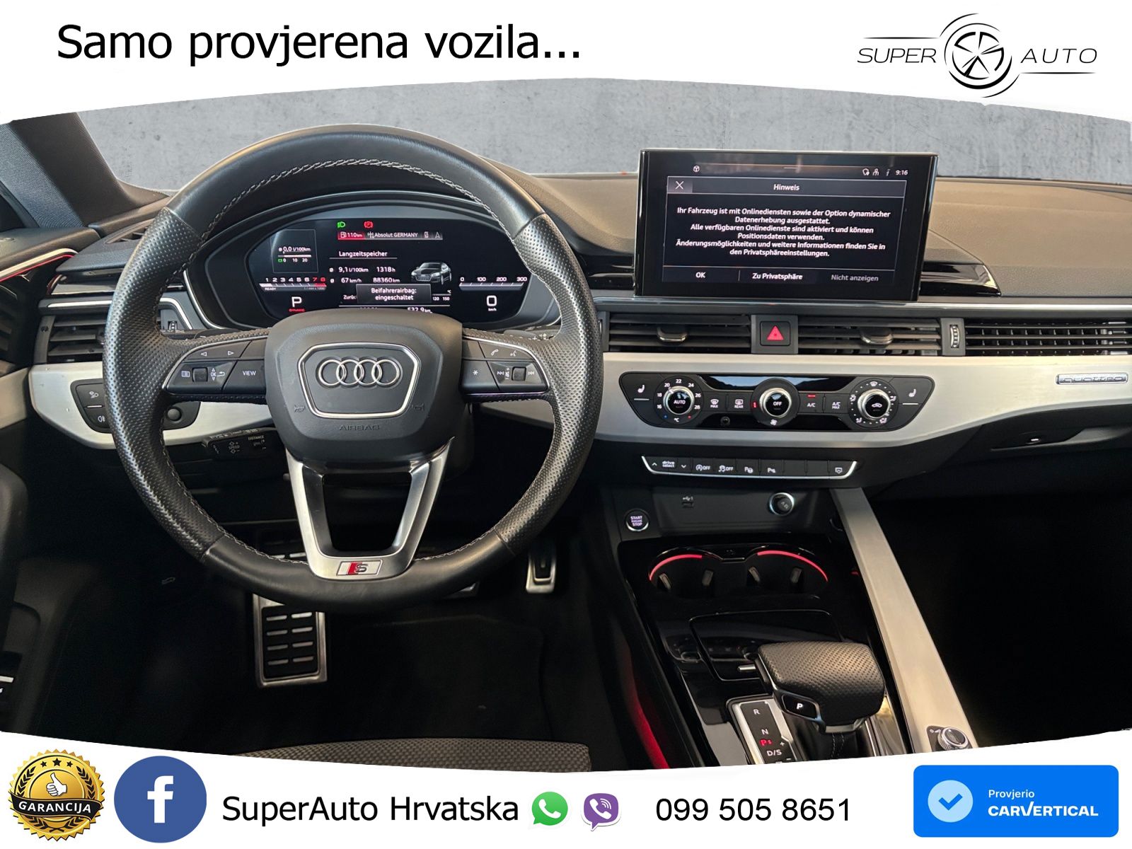 Audi A5 Sportback 45 TFSI (265 KS) quattro S tronic S line MATRIX+GR SJED+KAM