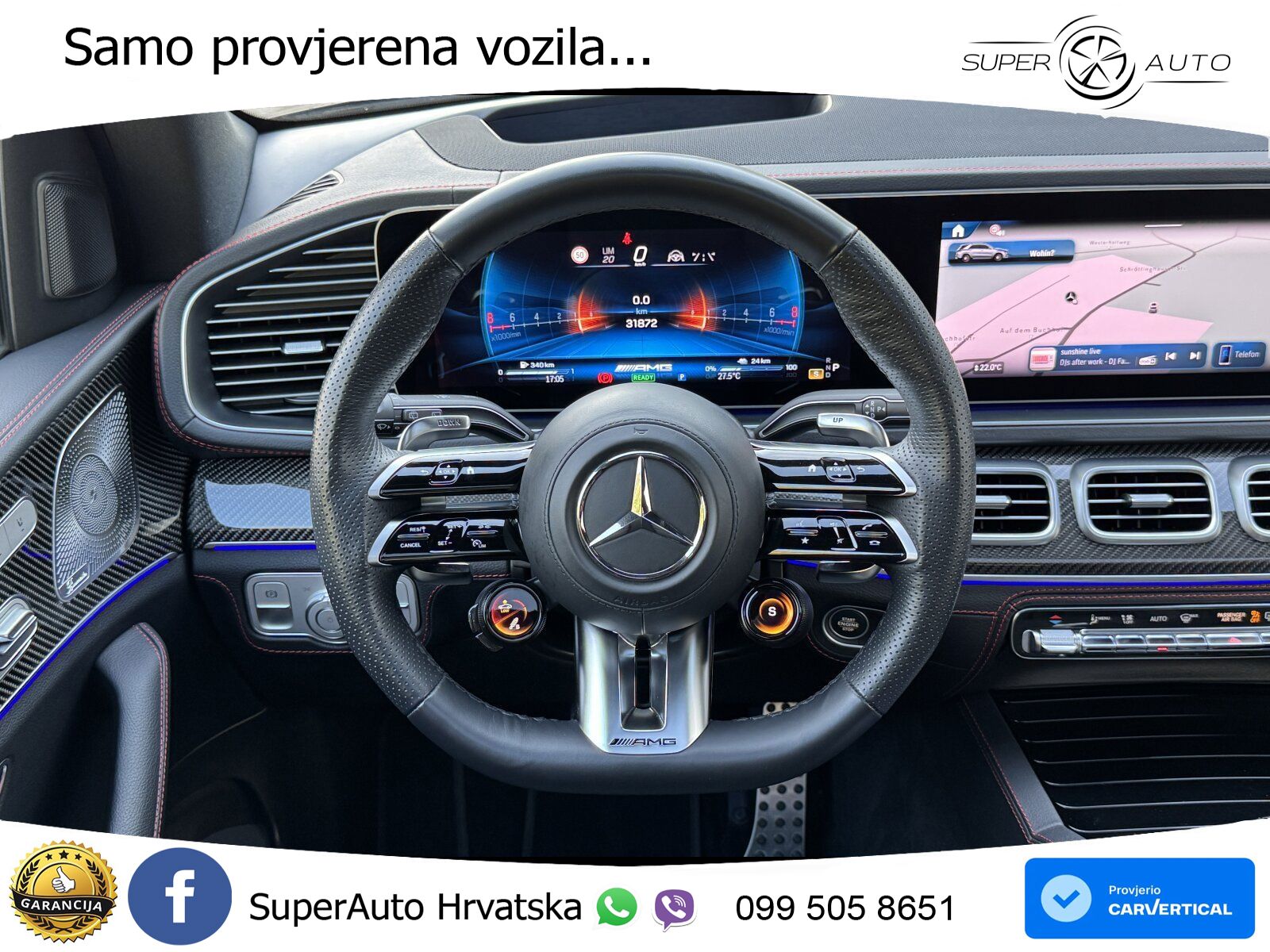 Mercedes AMG GLE 53 (544 KS) Hybrid 4MATIC+ 9G-TRONIC ZRAČNI+ACC+GR SJED+KAM+PANO