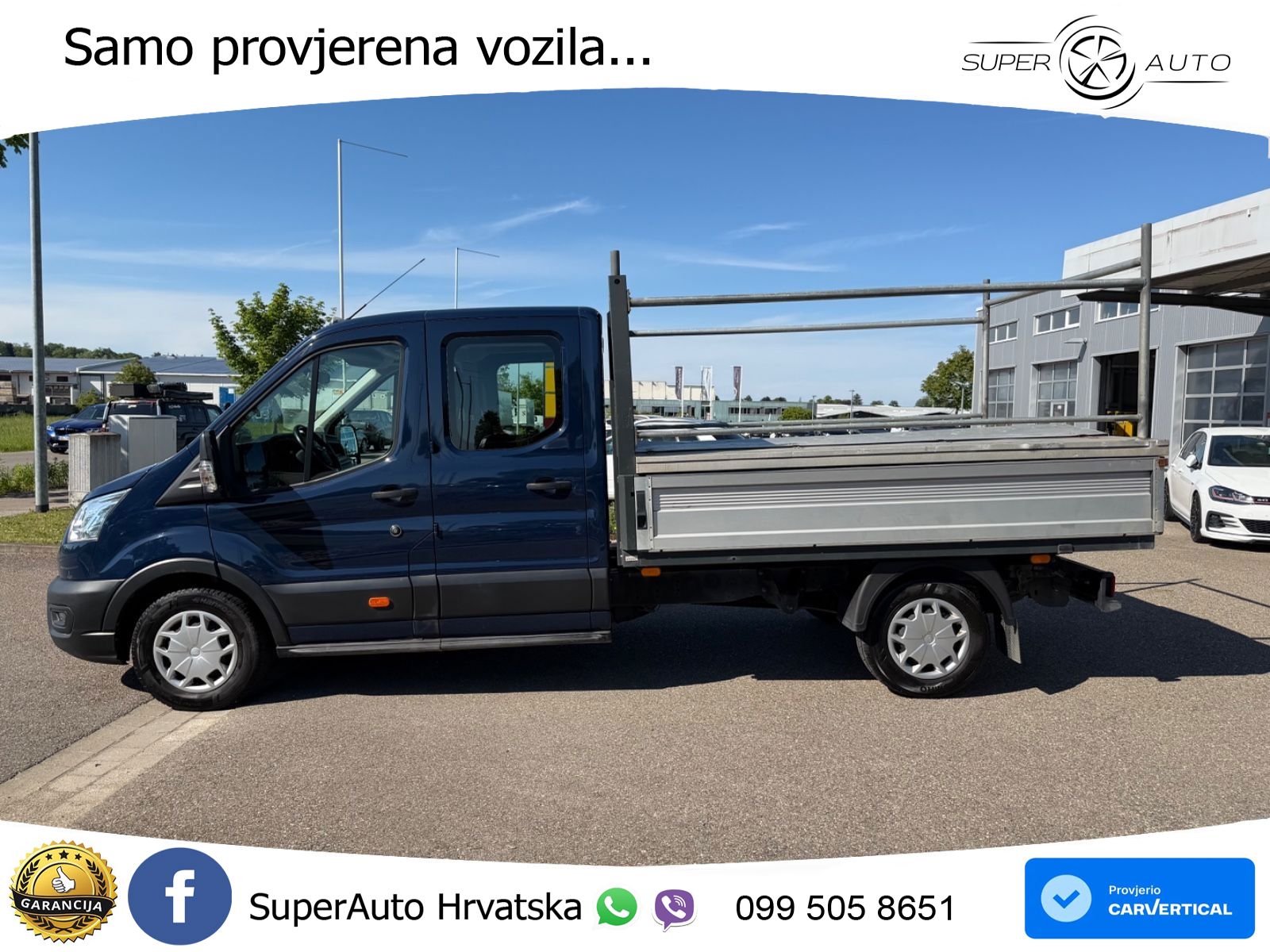 Ford Transit Pritsche 350 L3 DoKa 7-Sitzer 4x4 *AHK* 170 KS