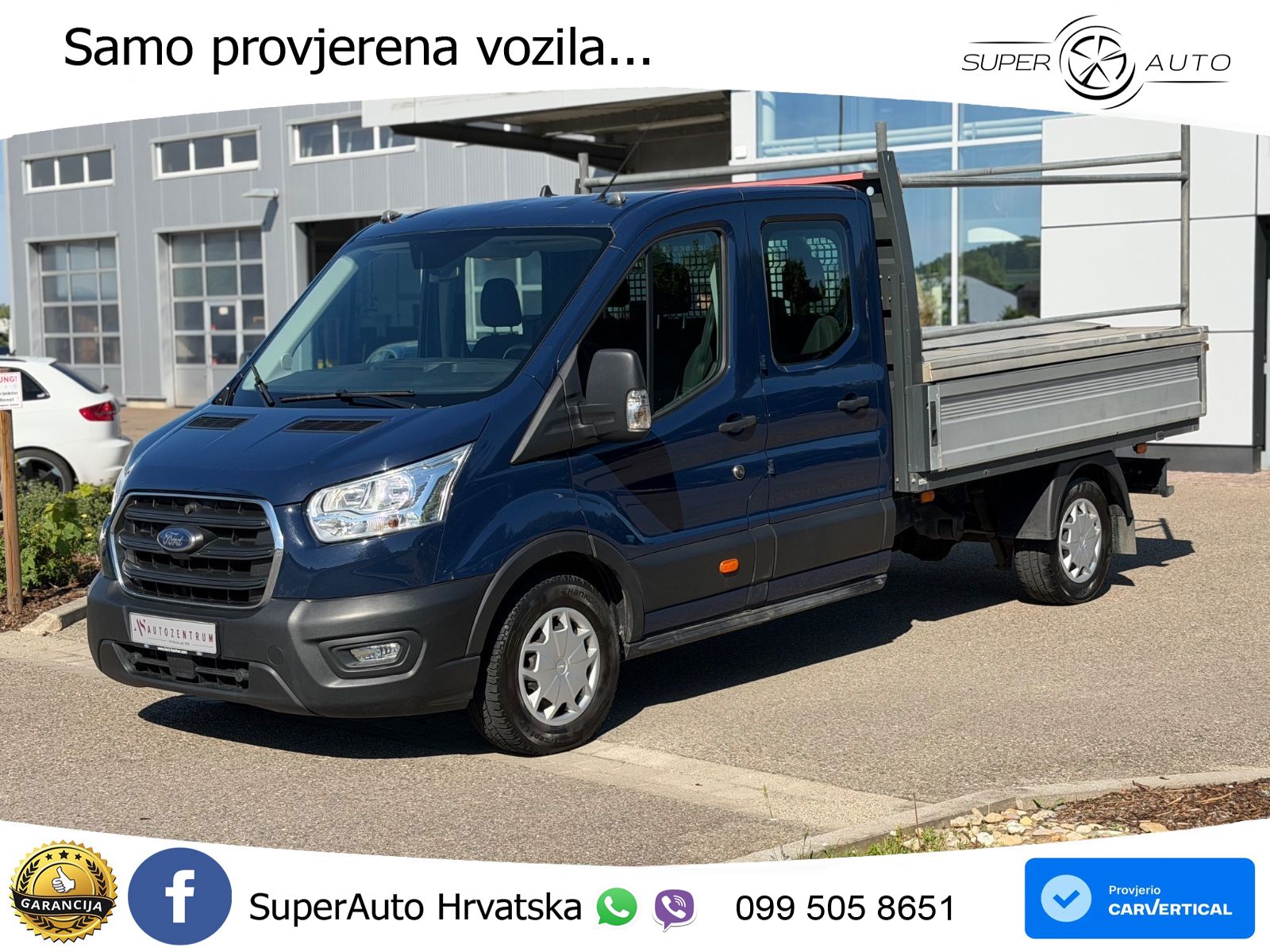 Ford Transit Pritsche 350 L3 DoKa 7-Sitzer 4x4 *AHK* 170 KS