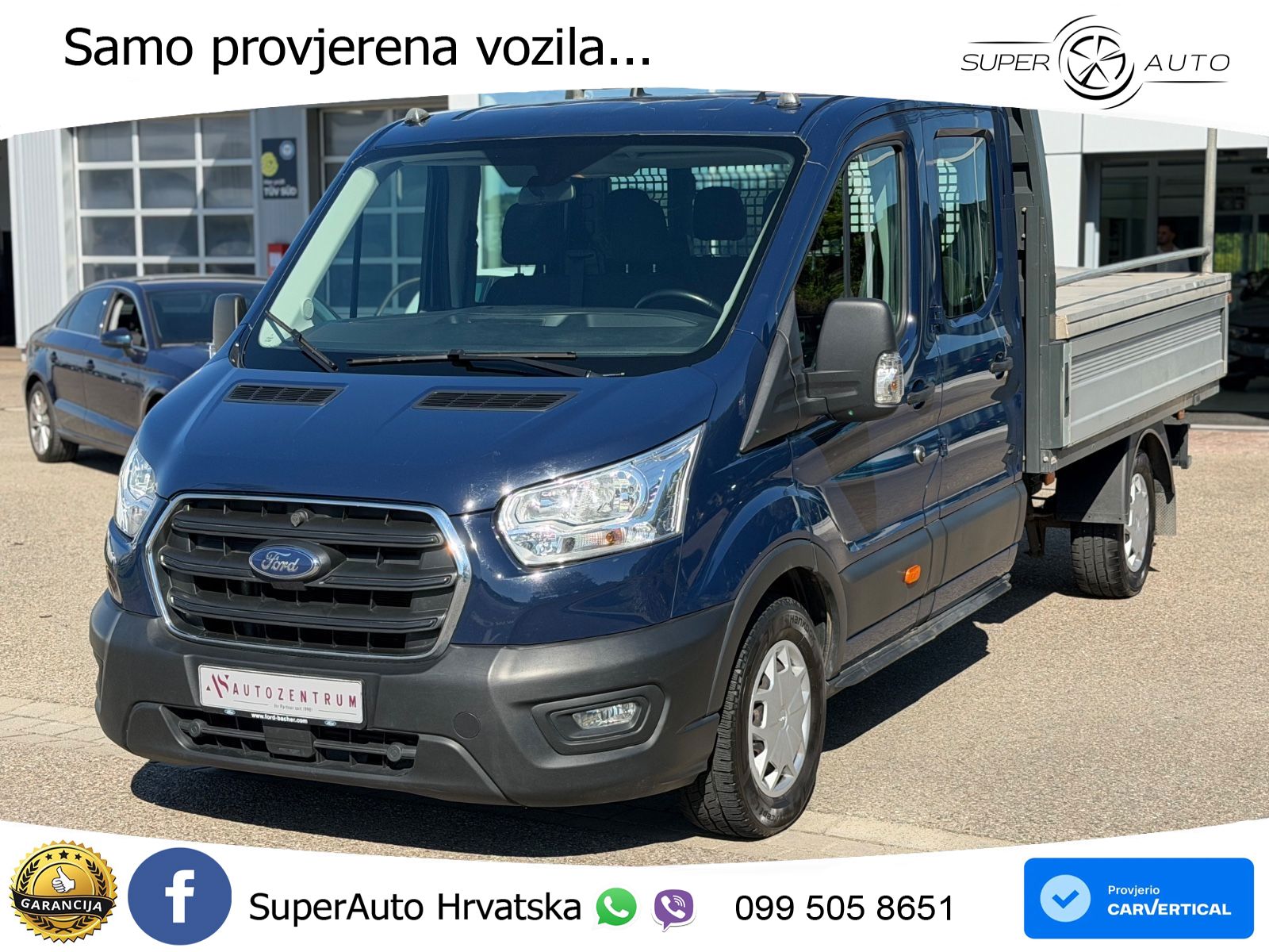 Ford Transit Pritsche 350 L3 DoKa 7-Sitzer 4x4 *AHK* 170 KS
