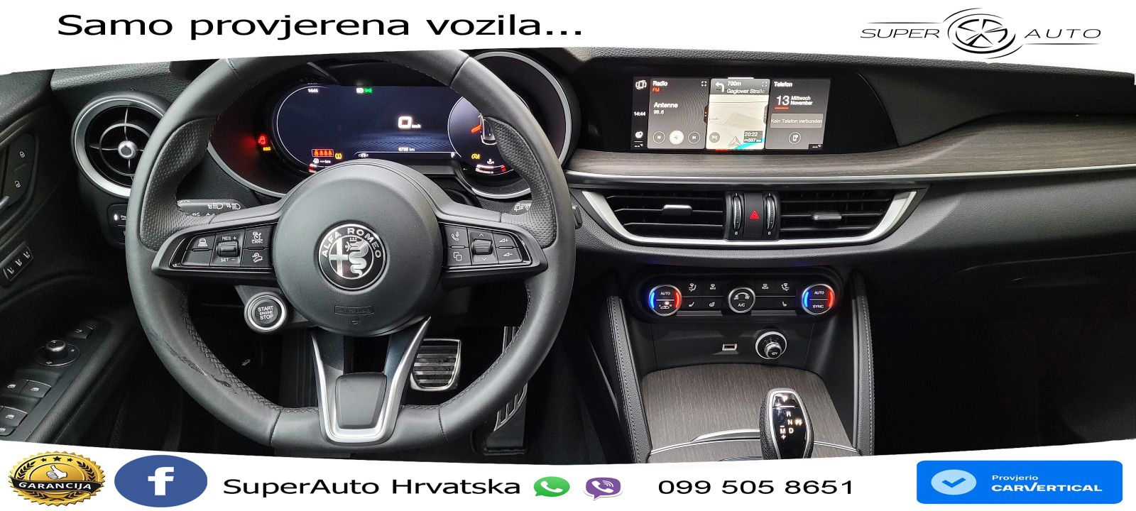Alfa Romeo Stelvio 2.2 MultiJet II (210 KS) Q4 Automatic LED+GR SJED+ACC