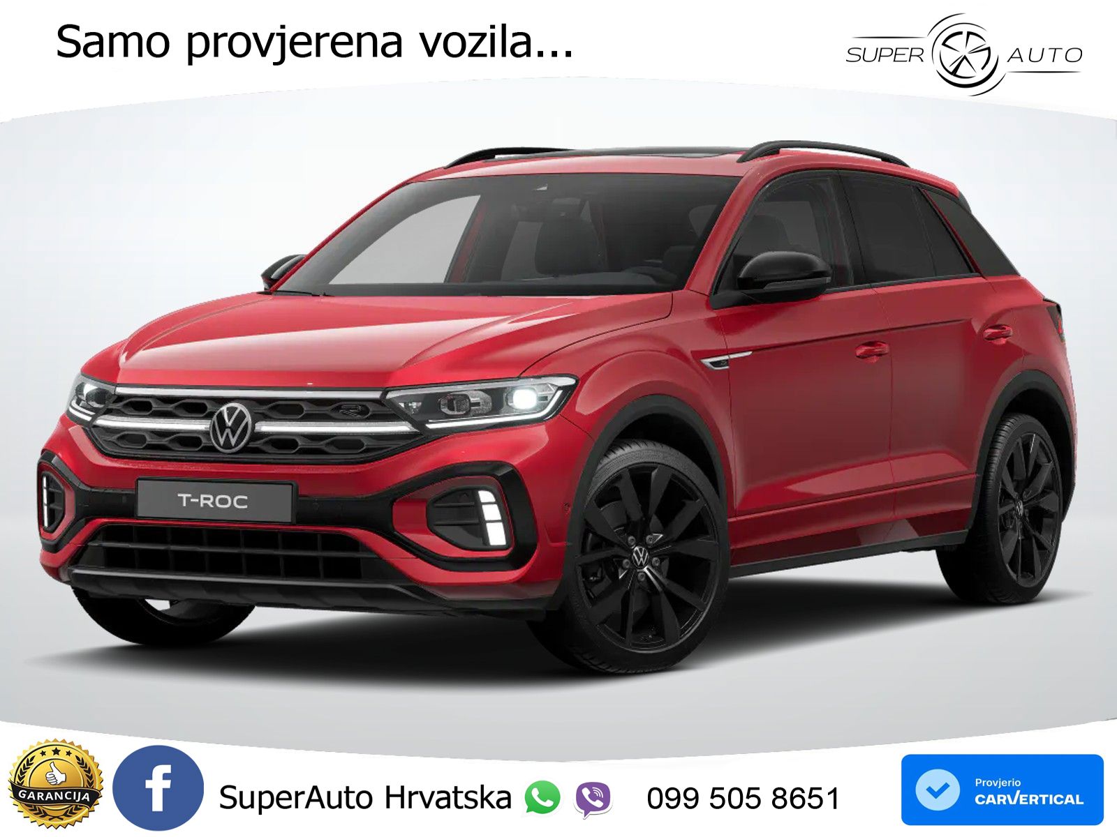 Volkswagen T-Roc 2.0 TSI (190 KS) 4M DSG R-Line LED+GR SJED+ACC