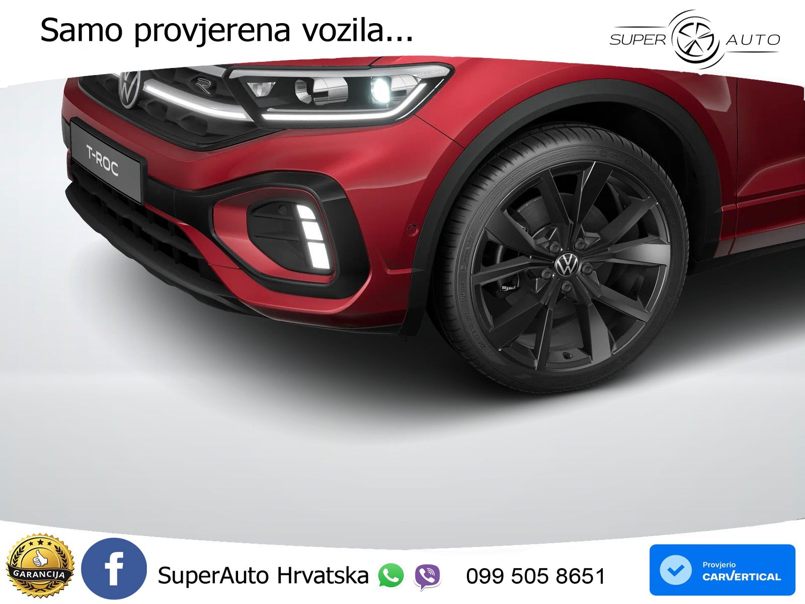 Volkswagen T-Roc 2.0 TSI (190 KS) 4M DSG R-Line LED+GR SJED+ACC