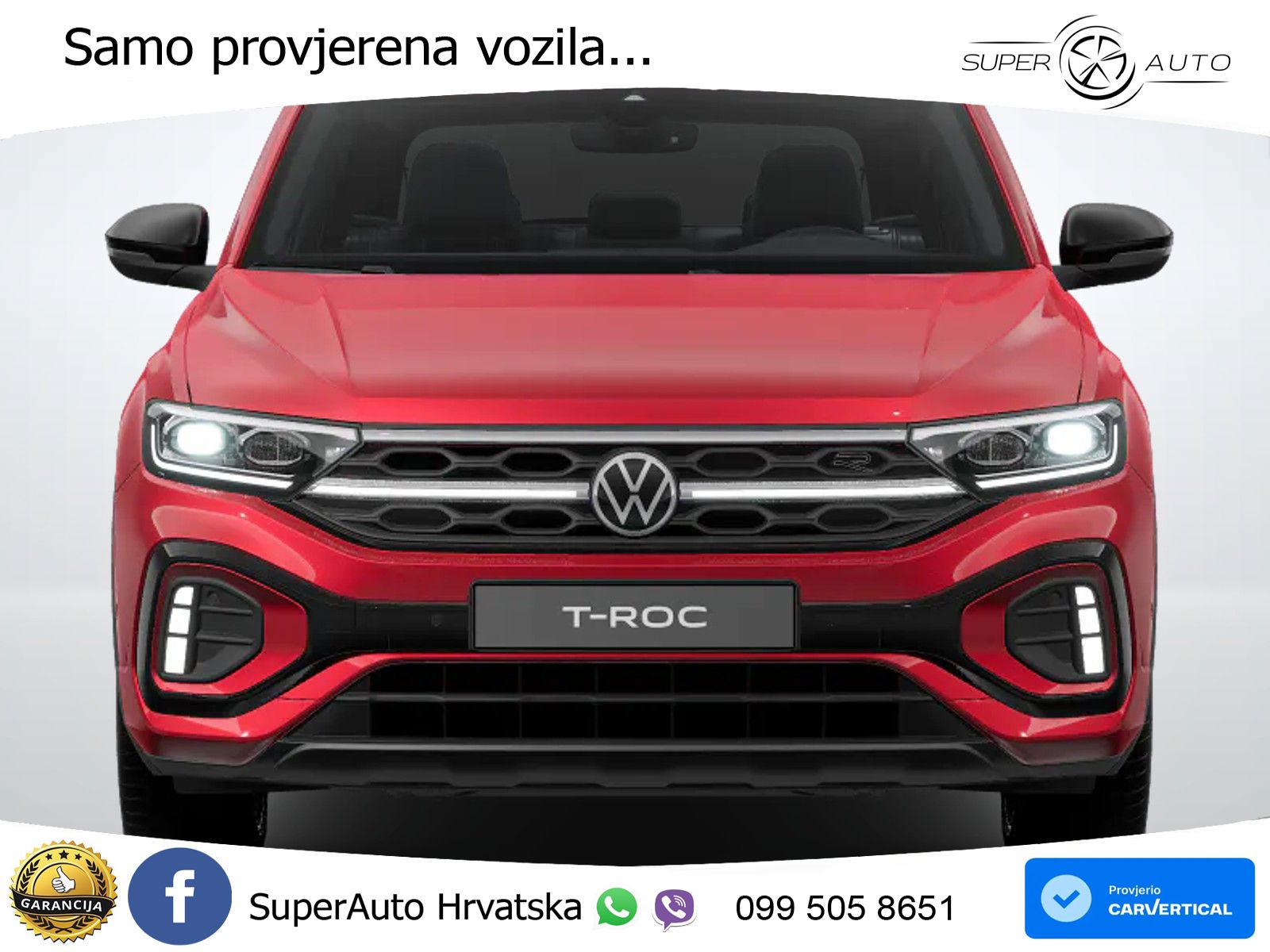 Volkswagen T-Roc 2.0 TSI (190 KS) 4M DSG R-Line LED+GR SJED+ACC