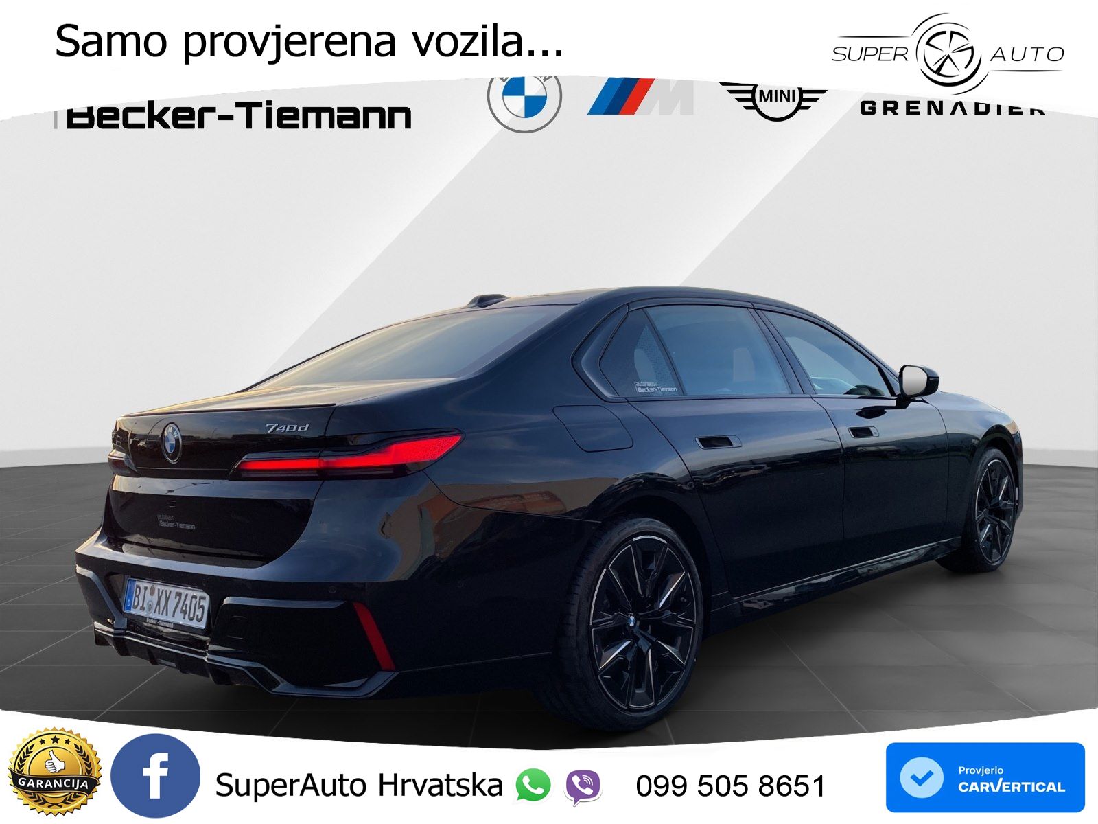 BMW 740d (299 KS) xDrive Steptronic ZRAČNI+ACC+GR SJED+KAM+PANO