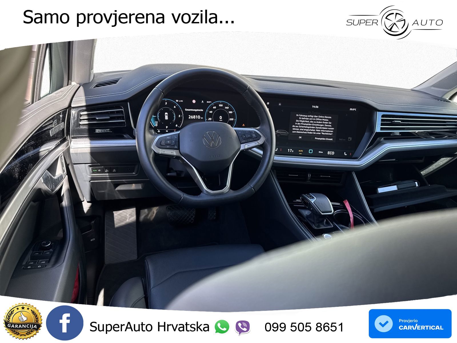 Volkswagen Touareg 3.0 V6 TDI (231 KS) 4MOTION Tiptronic ZRAČNI+ACC+GR SJED+KAM