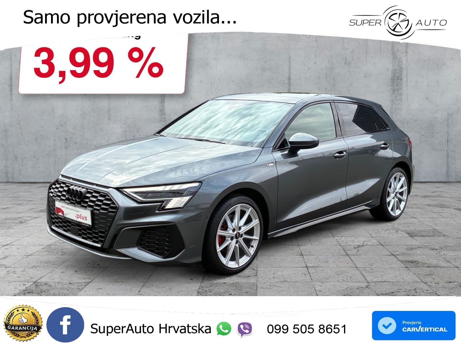 Audi A3 40 TDI (200 KS) quattro S tronic S line LED+GR SJED+ACC