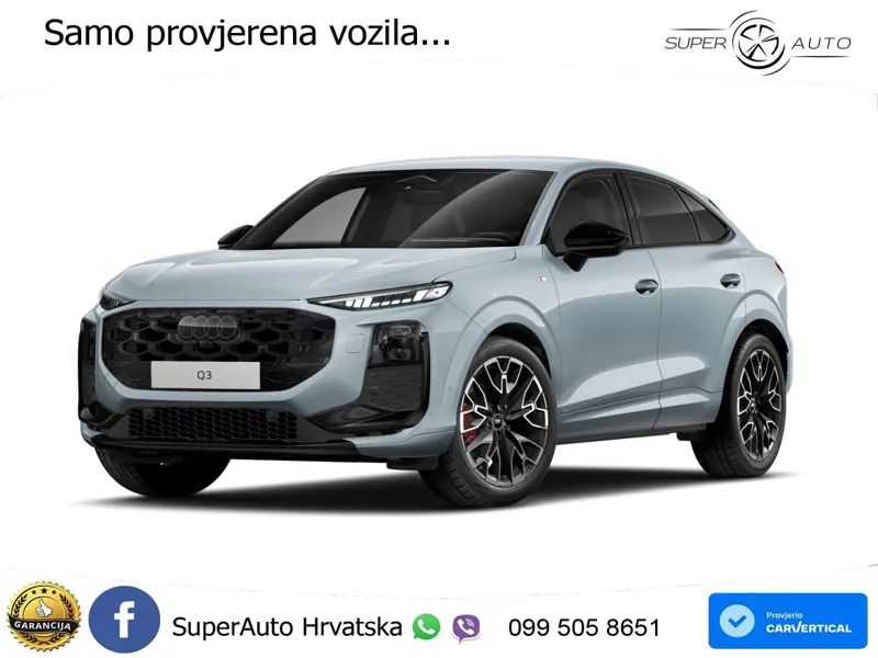 Audi Q3 Sportback 1.5 TFSI (150 KS) S tronic S line LED+GR SJED+ACC