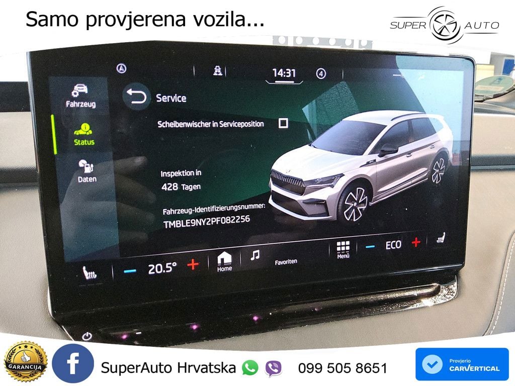 Škoda Enyaq iV 80x 82 kWh (265 KS) AWD SportLine LED+GR SJED+ACC