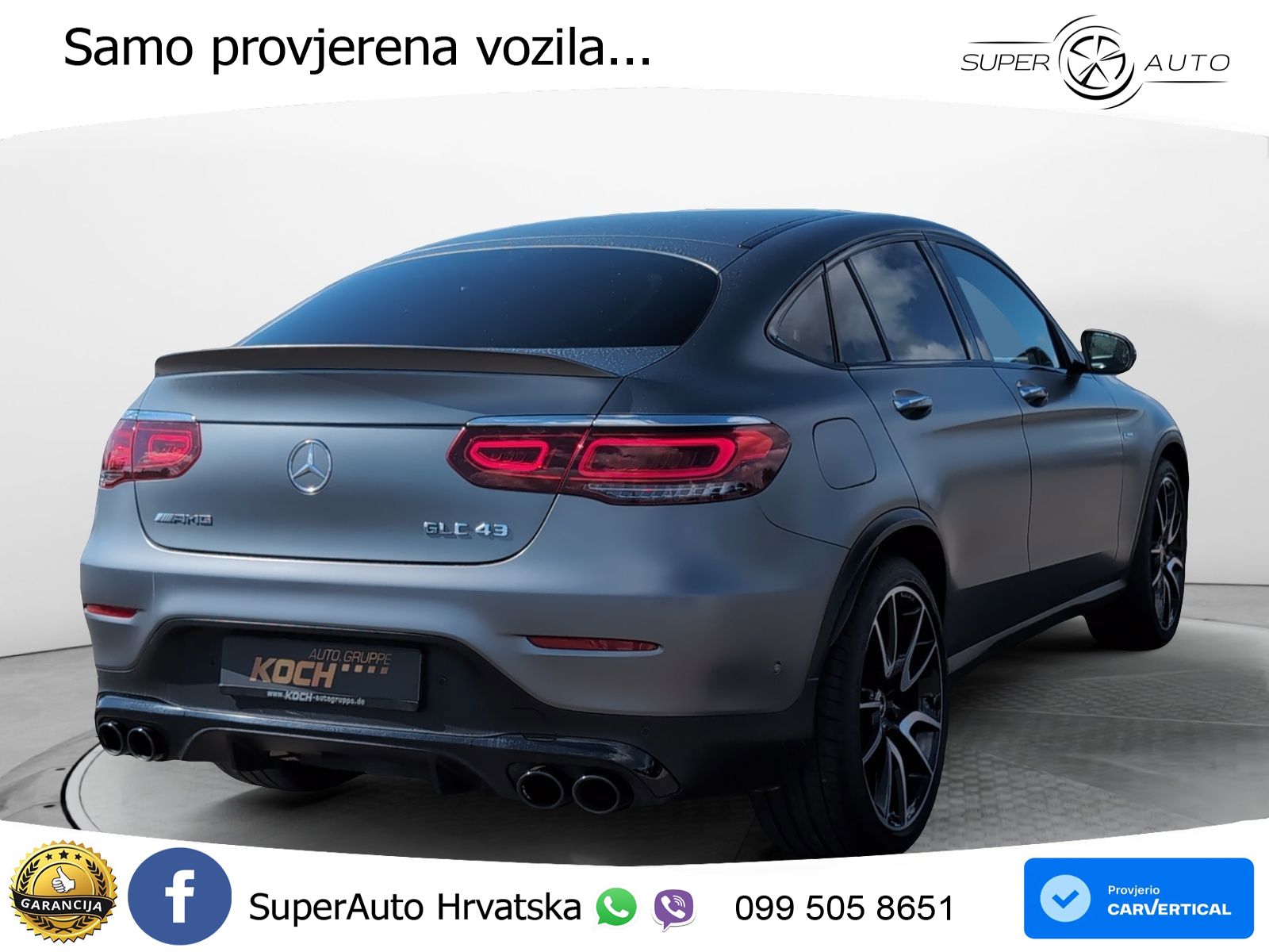 Mercedes AMG GLC 43 V6 (390 KS) 4MATIC TCT LED+GR SJED+ACC