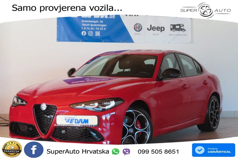 Alfa Romeo Giulia 2.0 Turbo (280 KS) Q4 Automatic LED+GR SJED+ACC