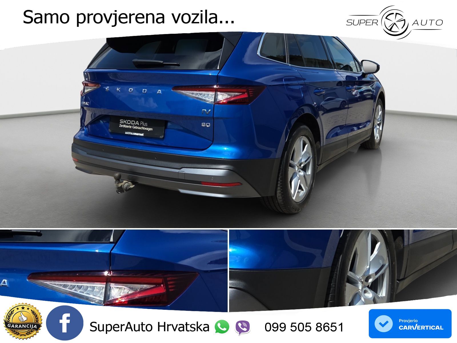 Škoda Enyaq iV 80 82 kWh (204 KS) LED+GR SJED+ACC