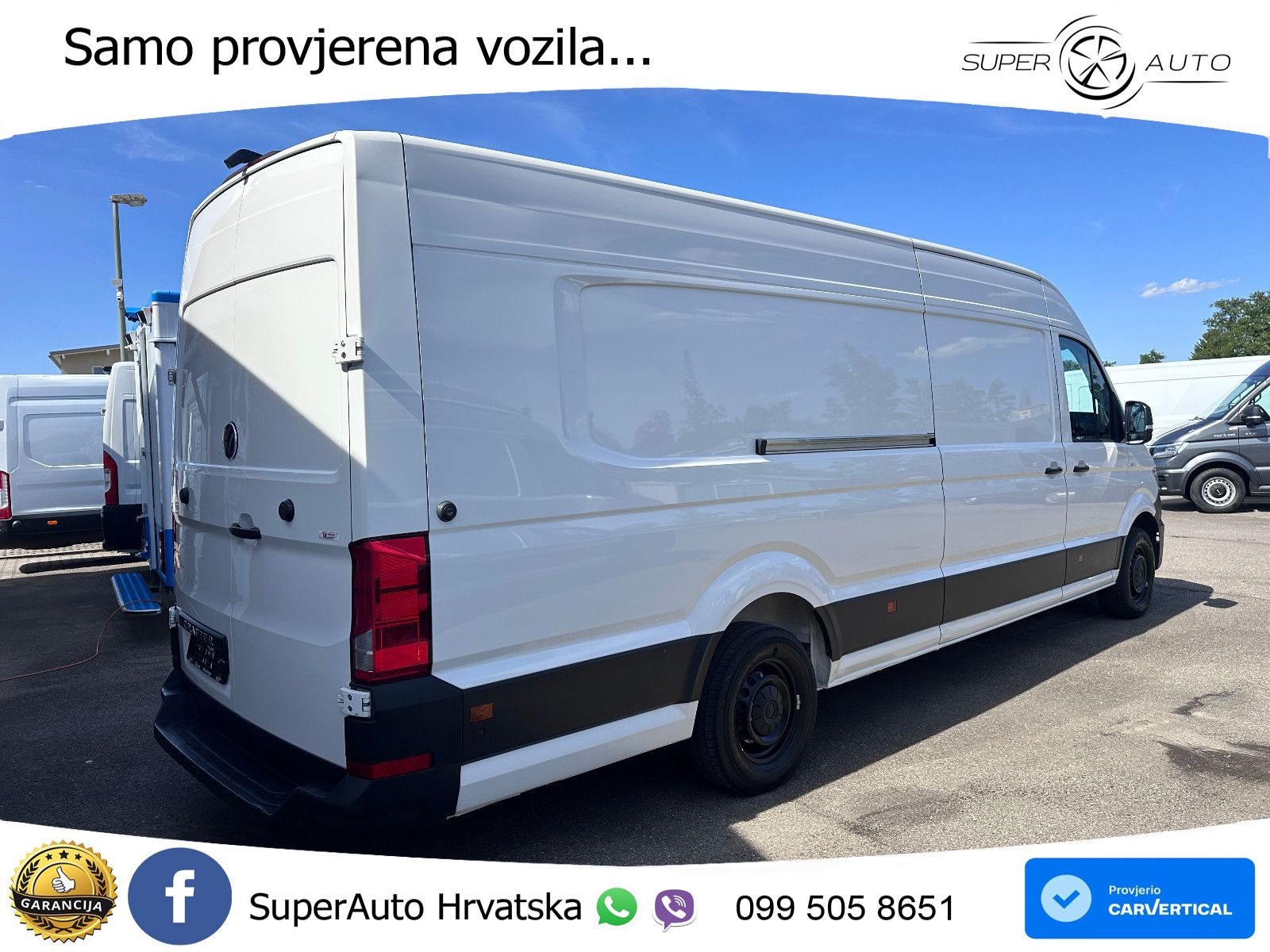 Volkswagen Crafter L5H3 NEUES MODELL Extra Lang 1. HAND 140 KS