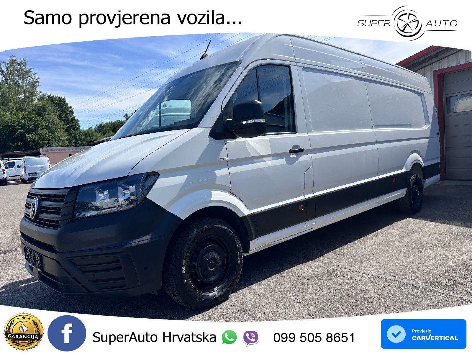 Volkswagen Crafter L5H3 NEUES MODELL Extra Lang 1. HAND 140 KS