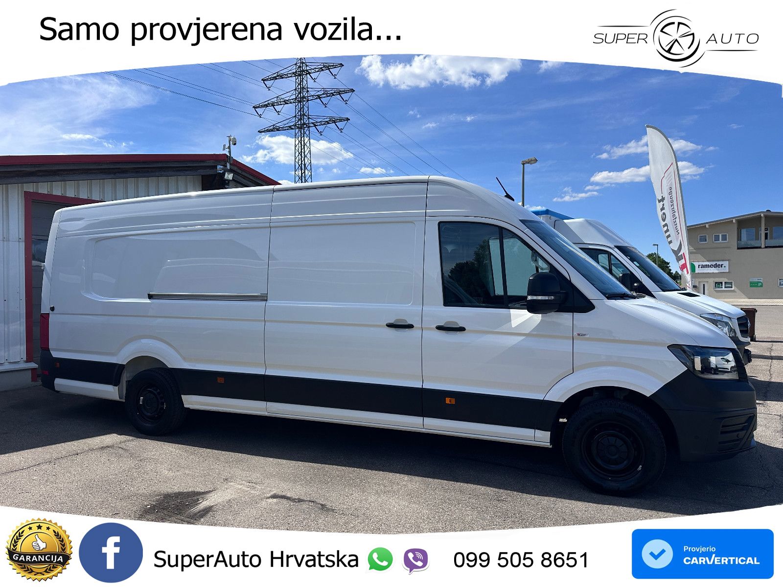 Volkswagen Crafter L5H3 NEUES MODELL Extra Lang 1. HAND 140 KS