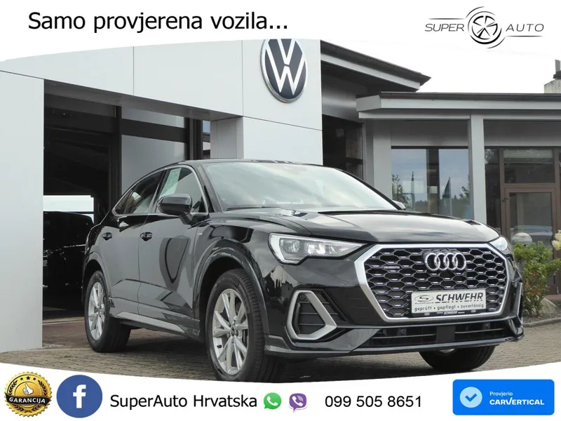 Audi Q3 Sportback 40 TDI (200 KS) quattro S tronic S line LED+GR SJED+ACC