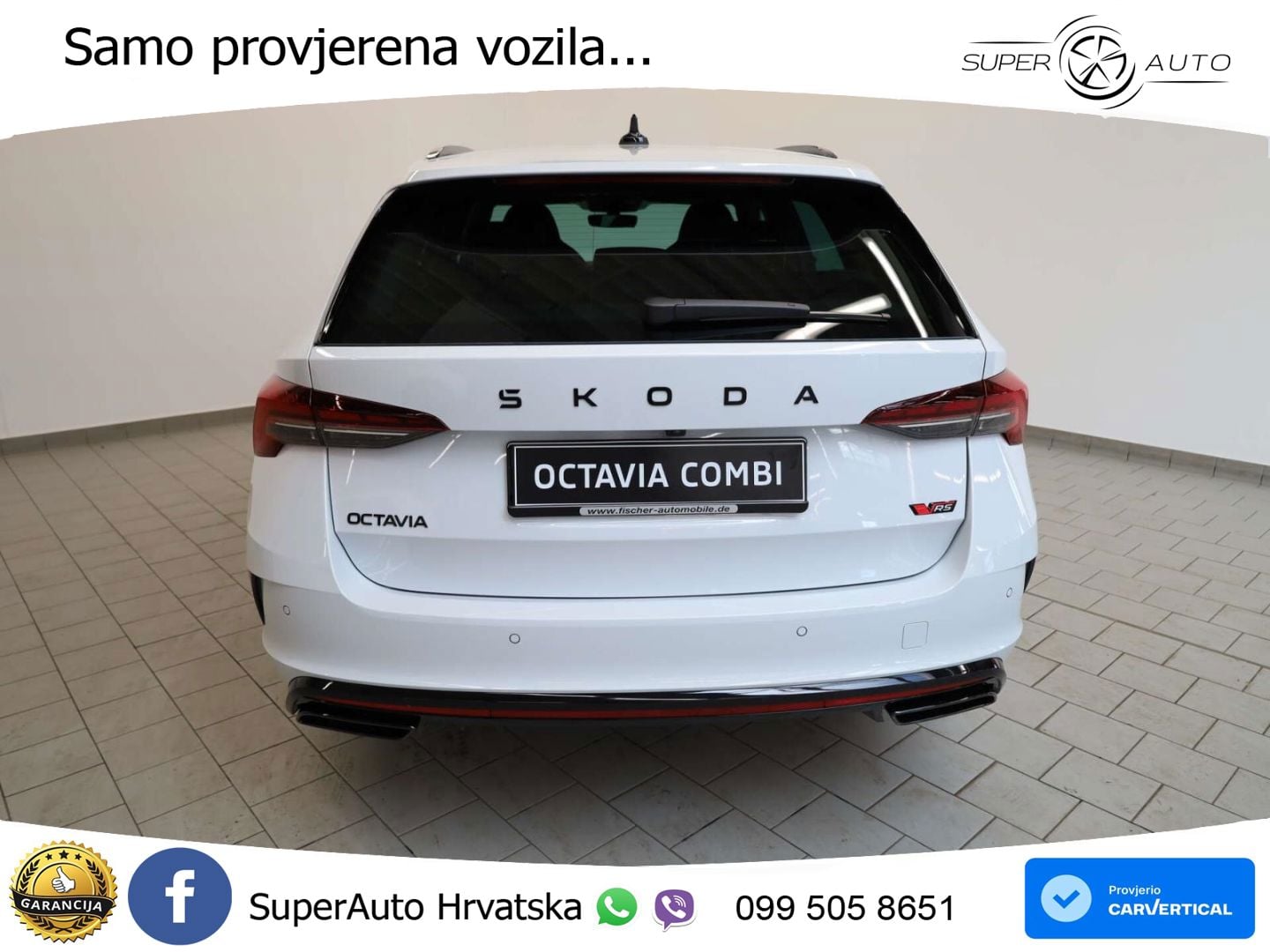 Škoda Octavia Combi RS 2.0 TSI (265 KS) DSG LED+GR SJED+ACC