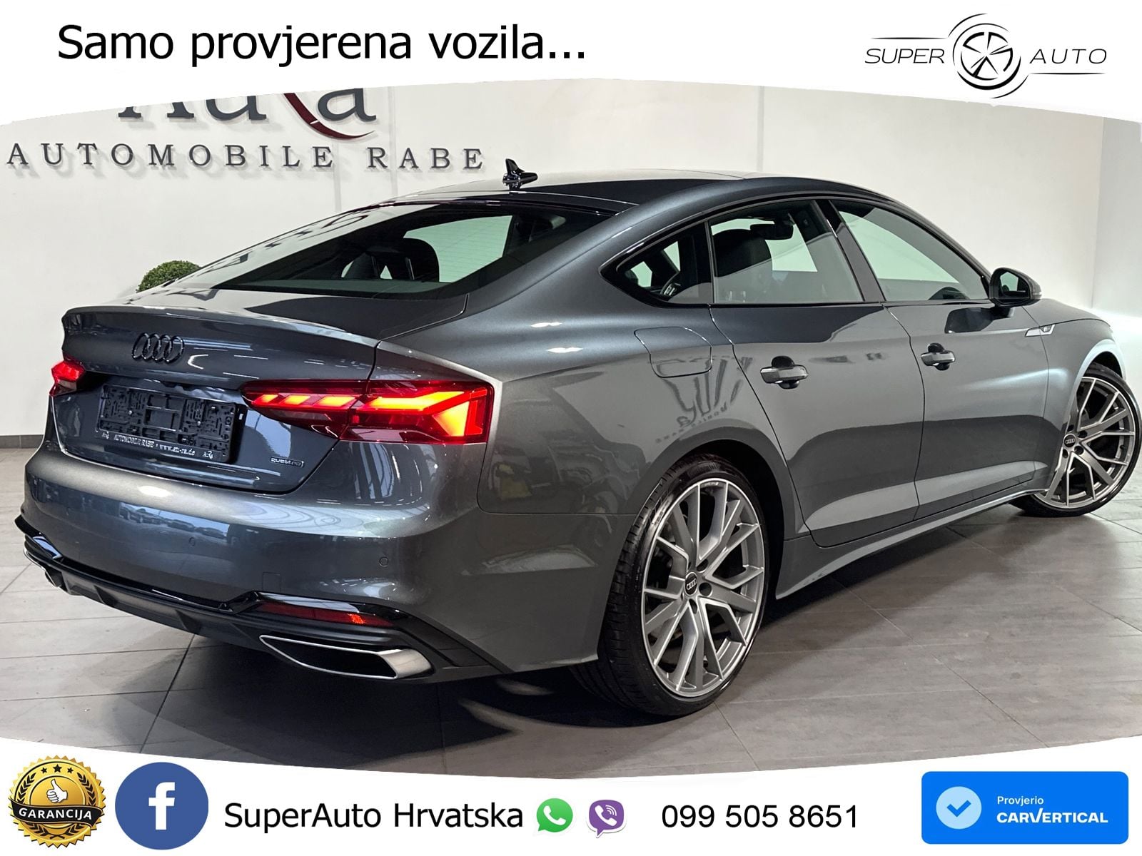 Audi A5 Sportback  40 TFSI (204 KS) quattro S tronic S line LED+GR SJED+ACC