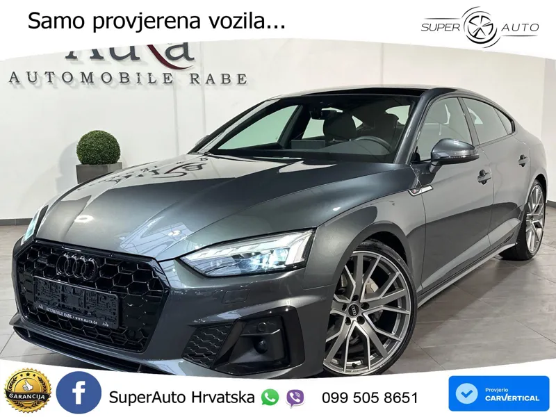 Audi A5 Sportback  40 TFSI (204 KS) quattro S tronic S line LED+GR SJED+ACC