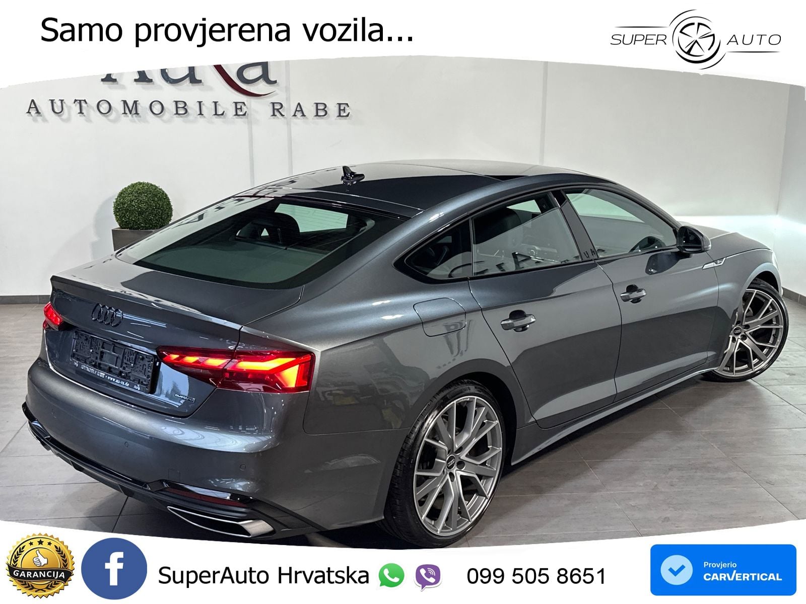 Audi A5 Sportback  40 TFSI (204 KS) quattro S tronic S line LED+GR SJED+ACC