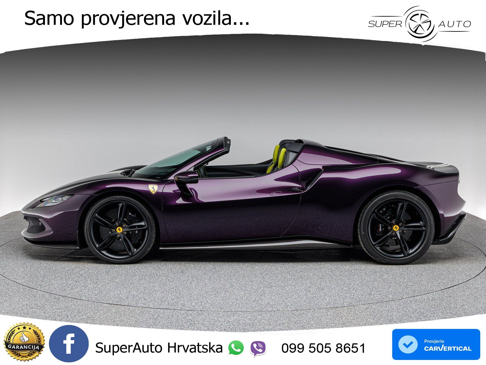 Ferrari 296 GTS 3.0 V6 (830 KS) F1 DCT LED+ACC