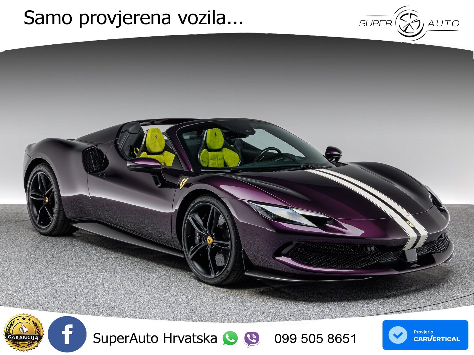 Ferrari 296 GTS 3.0 V6 (830 KS) F1 DCT LED+ACC
