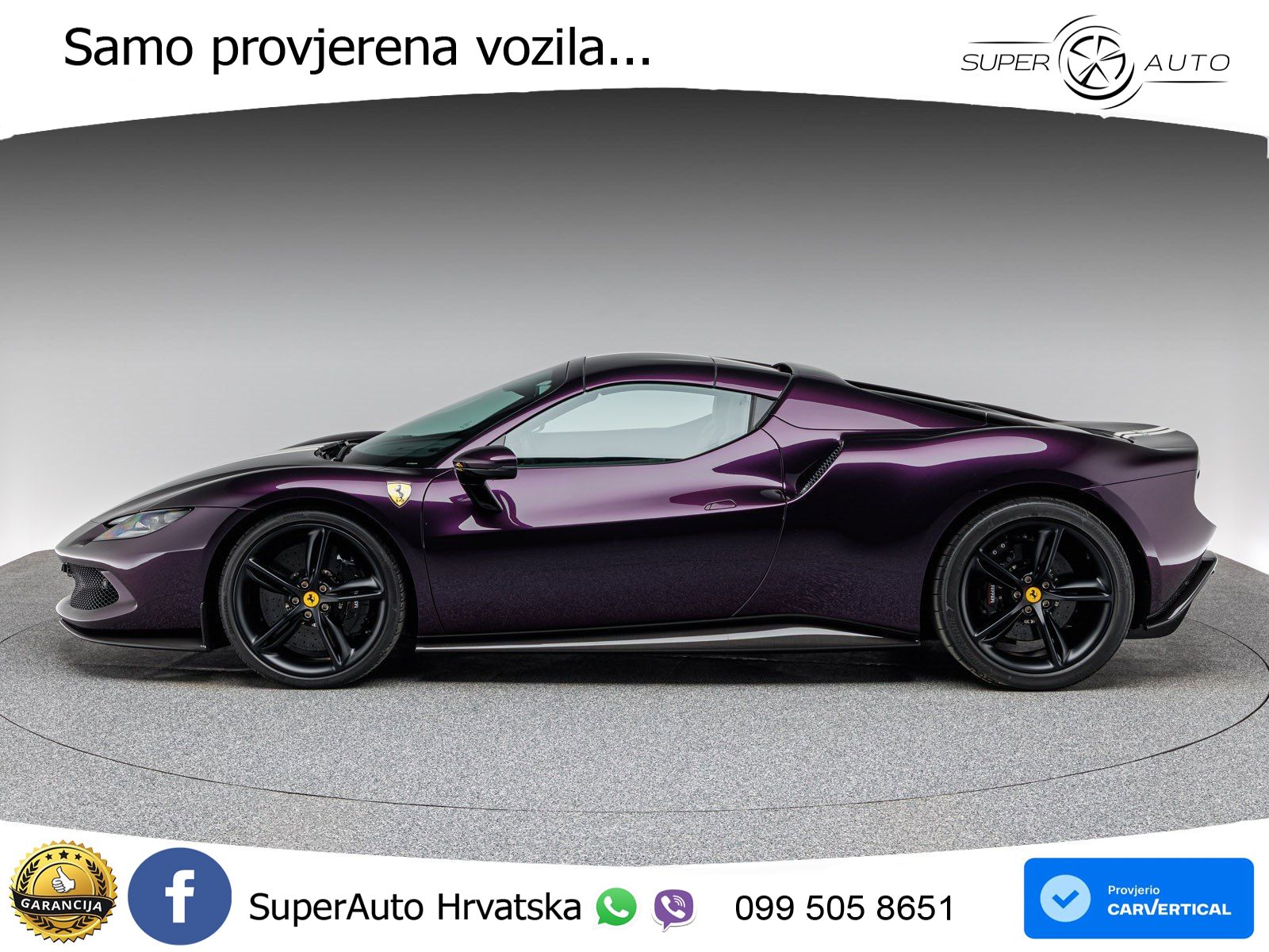 Ferrari 296 GTS 3.0 V6 (830 KS) F1 DCT LED+ACC