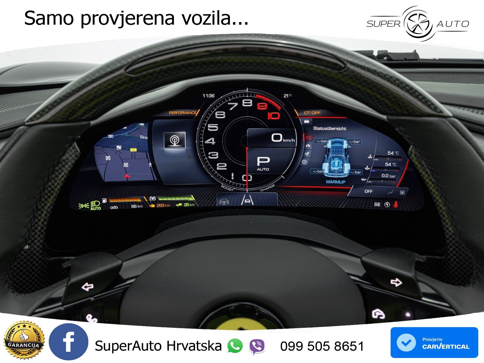 Ferrari 296 GTS 3.0 V6 (830 KS) F1 DCT LED+ACC