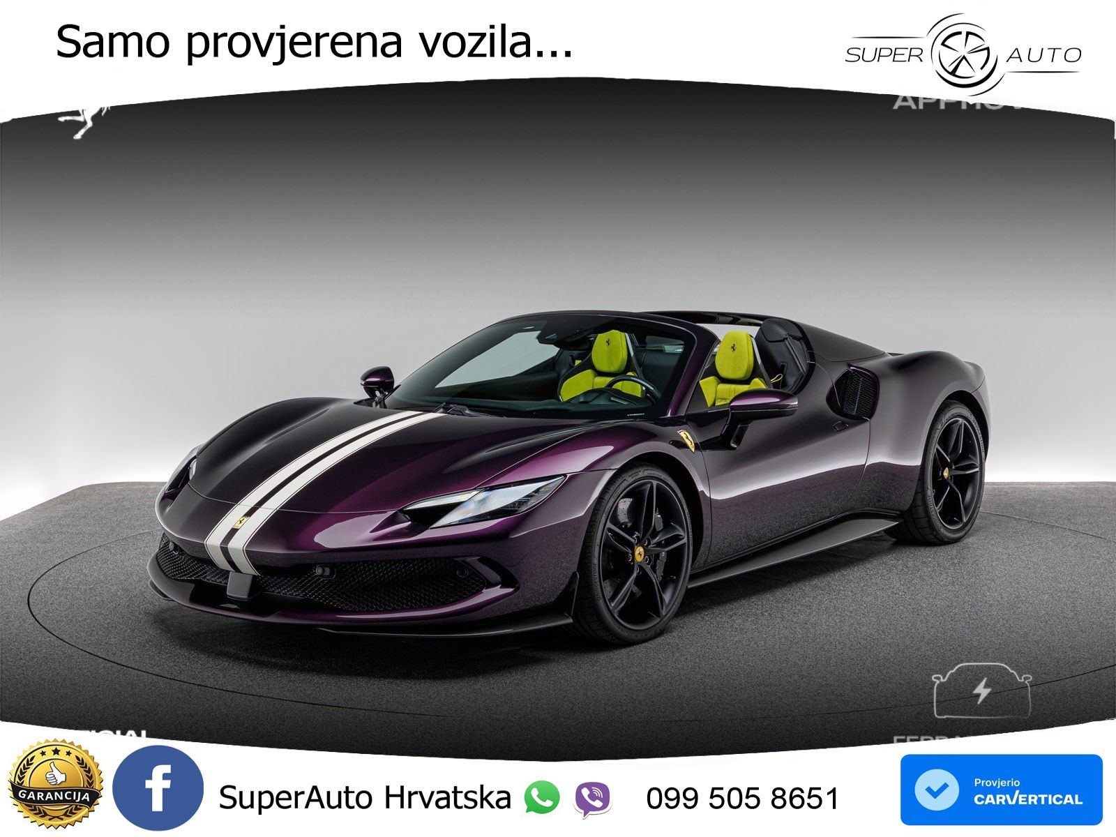 Ferrari 296 GTS 3.0 V6 (830 KS) F1 DCT LED+ACC