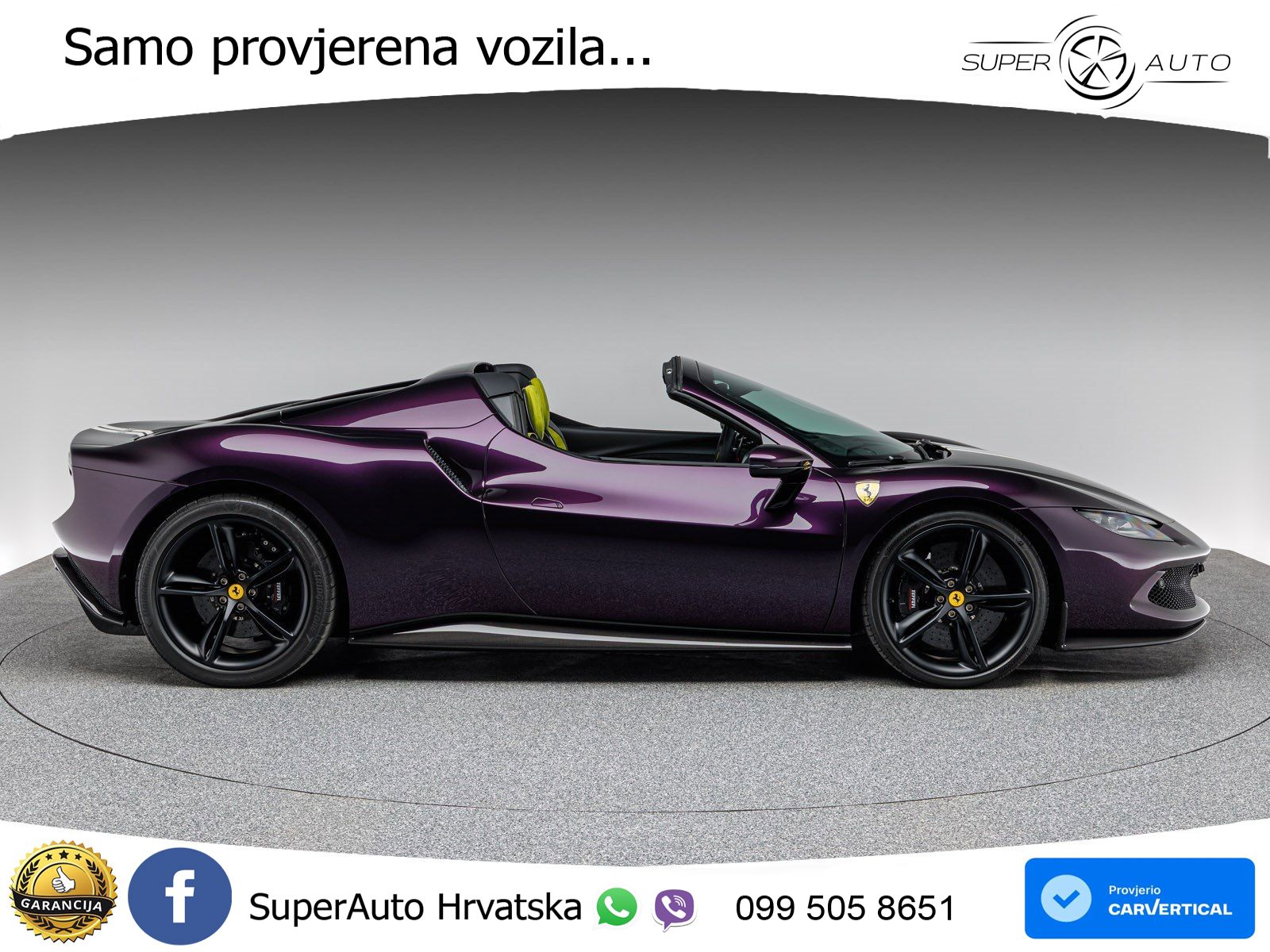 Ferrari 296 GTS 3.0 V6 (830 KS) F1 DCT LED+ACC