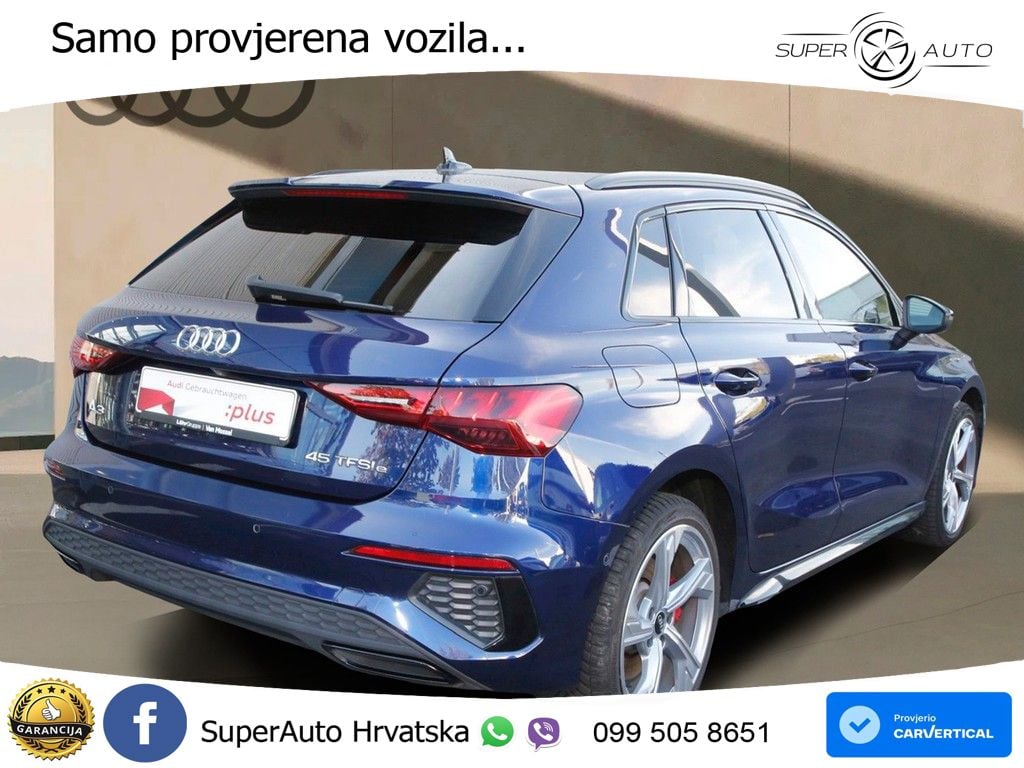 Audi A3 45 TFSIe (245 KS) S tronic S line MATRIX+GR SJED+KAM