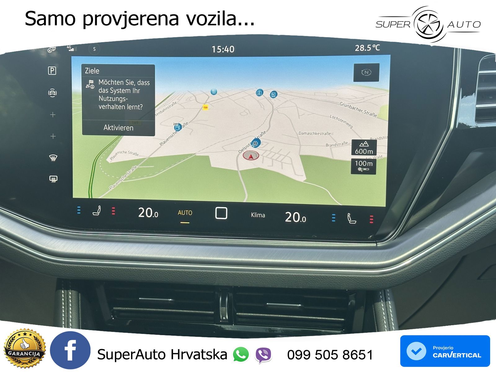 Volkswagen Touareg 3.0 V6 TDI (286 KS) 4MOTION Tiptronic ZRAČNI+ACC+GR SJED+KAM+PANO