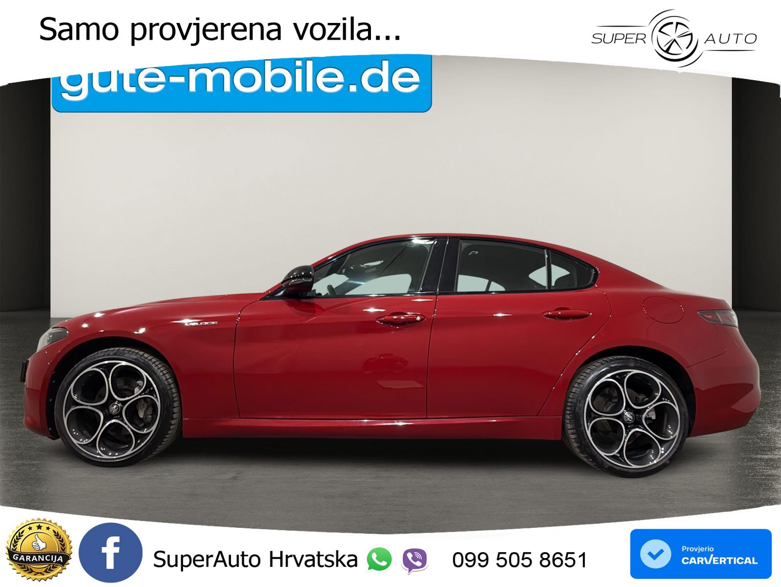Alfa Romeo Giulia 2.0 Turbo (280 KS) Q4 Automatic LED+GR SJED+ACC
