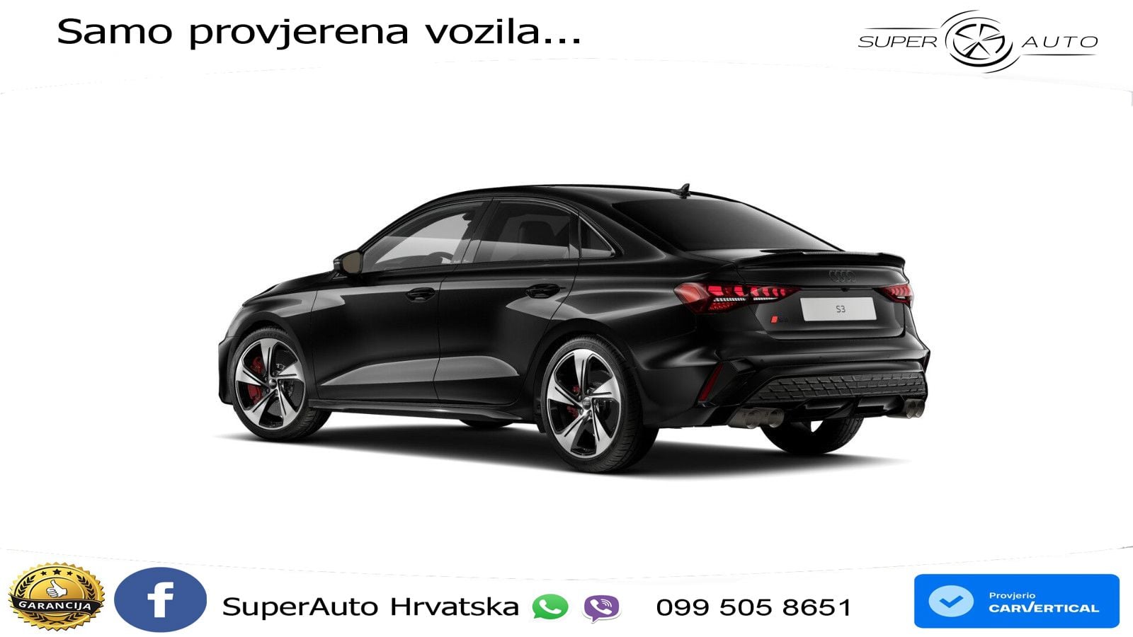 Audi S3 Limuzina 2.0 TFSI (333 KS) quattro S tronic LED+GR SJED+ACC