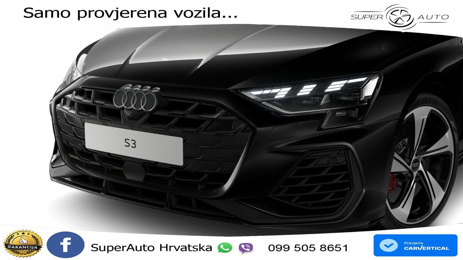 Audi S3 Limuzina 2.0 TFSI (333 KS) quattro S tronic LED+GR SJED+ACC