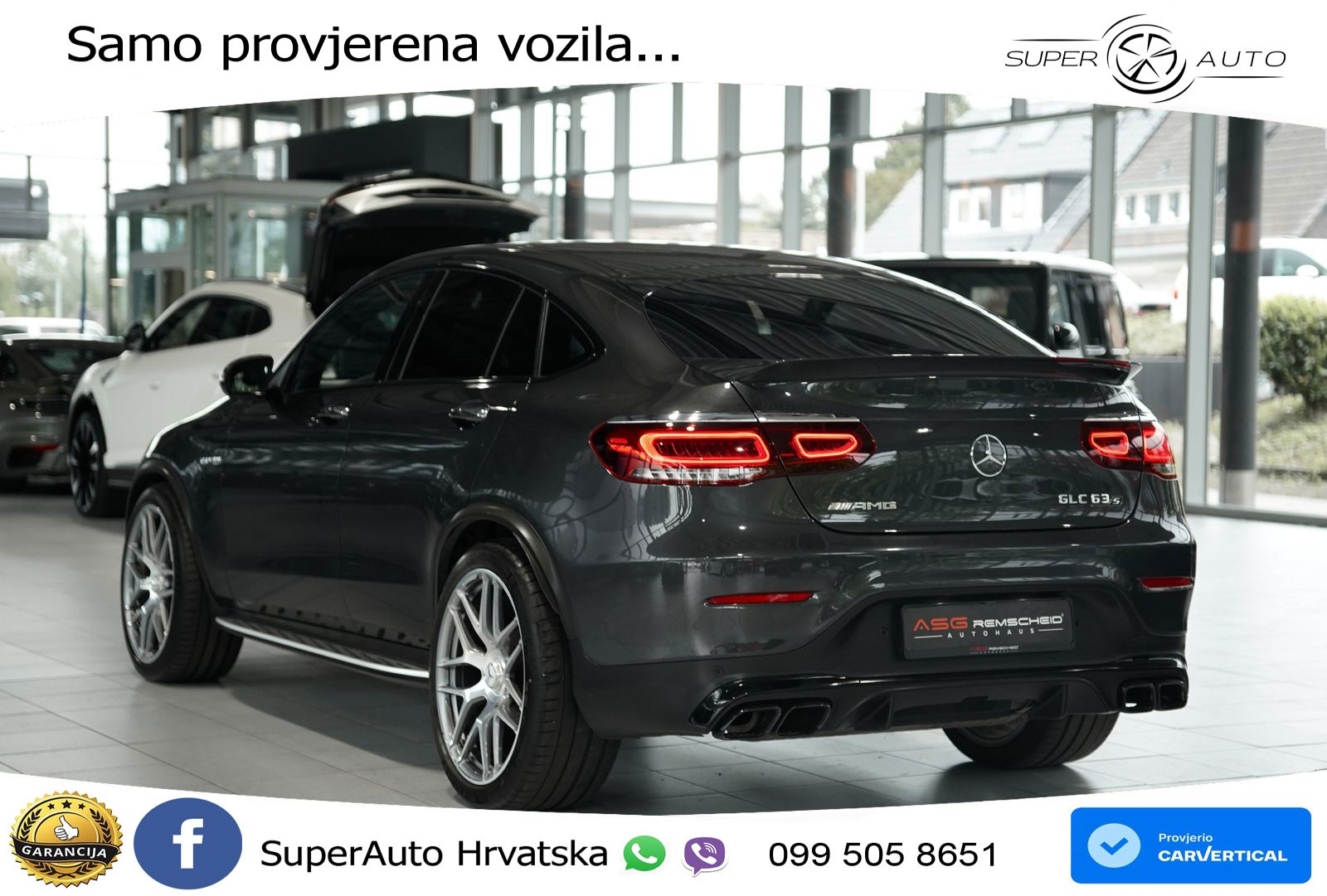 Mercedes GLC Coupe AMG 63 S V8 (510 KS) 4MATIC+ MCT LED+GR SJED+ACC