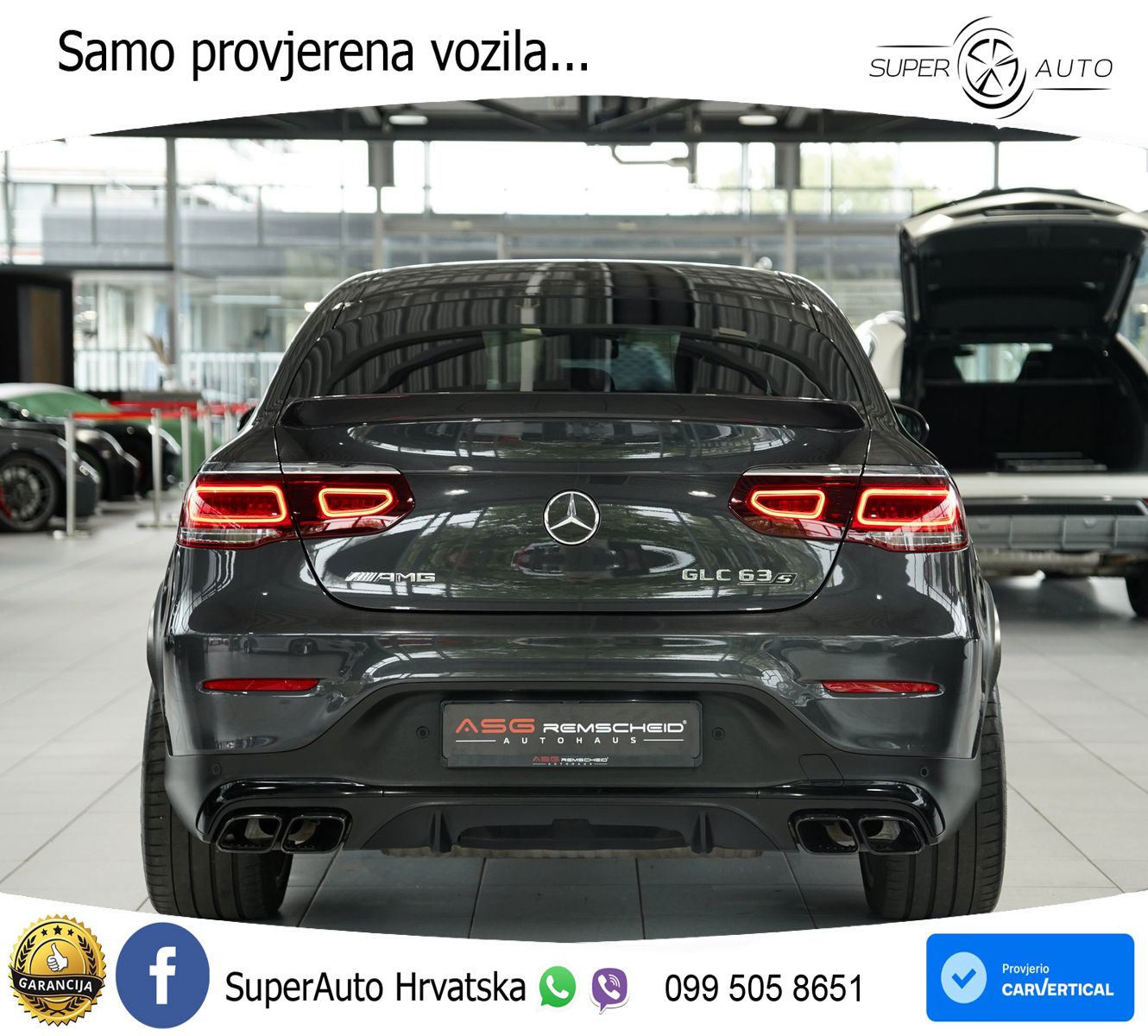 Mercedes GLC Coupe AMG 63 S V8 (510 KS) 4MATIC+ MCT LED+GR SJED+ACC
