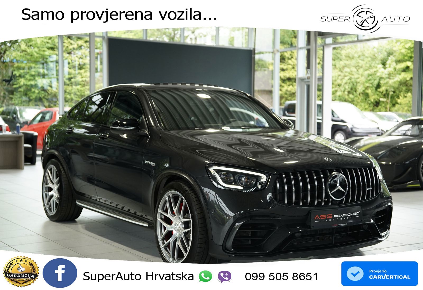 Mercedes GLC Coupe AMG 63 S V8 (510 KS) 4MATIC+ MCT LED+GR SJED+ACC
