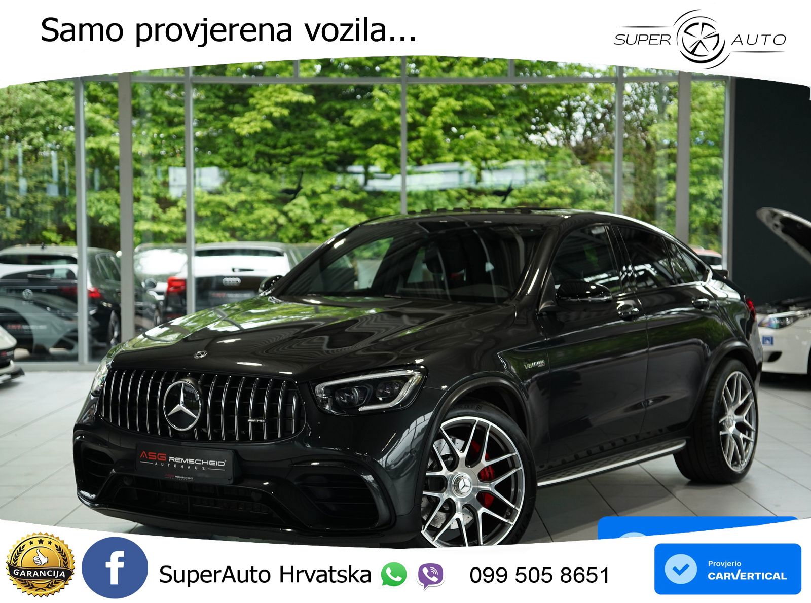Mercedes GLC Coupe AMG 63 S V8 (510 KS) 4MATIC+ MCT LED+GR SJED+ACC