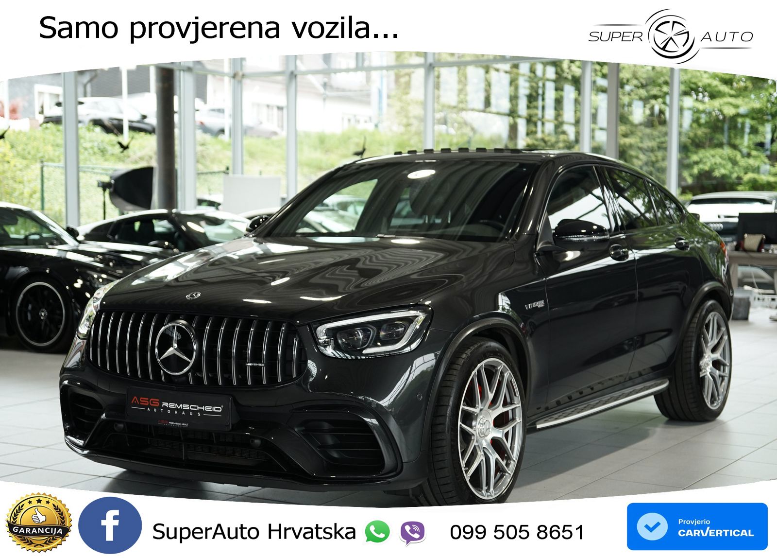 Mercedes GLC Coupe AMG 63 S V8 (510 KS) 4MATIC+ MCT LED+GR SJED+ACC